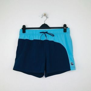 Speedo Men's Large Swim Shorts Blue Colorblock Mesh Lined Trunks NWOT BU19